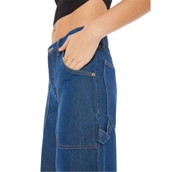 NWT MOTHER Jeans The Smoothie Carpenter Sneak Denim Jeans in Clean Your Plate - Picture 12 of 12